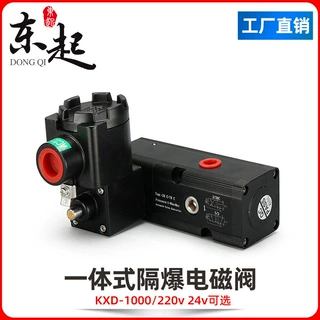 一体式防爆电磁阀DQV510二位五通三通CT6隔爆气动阀门24V 220