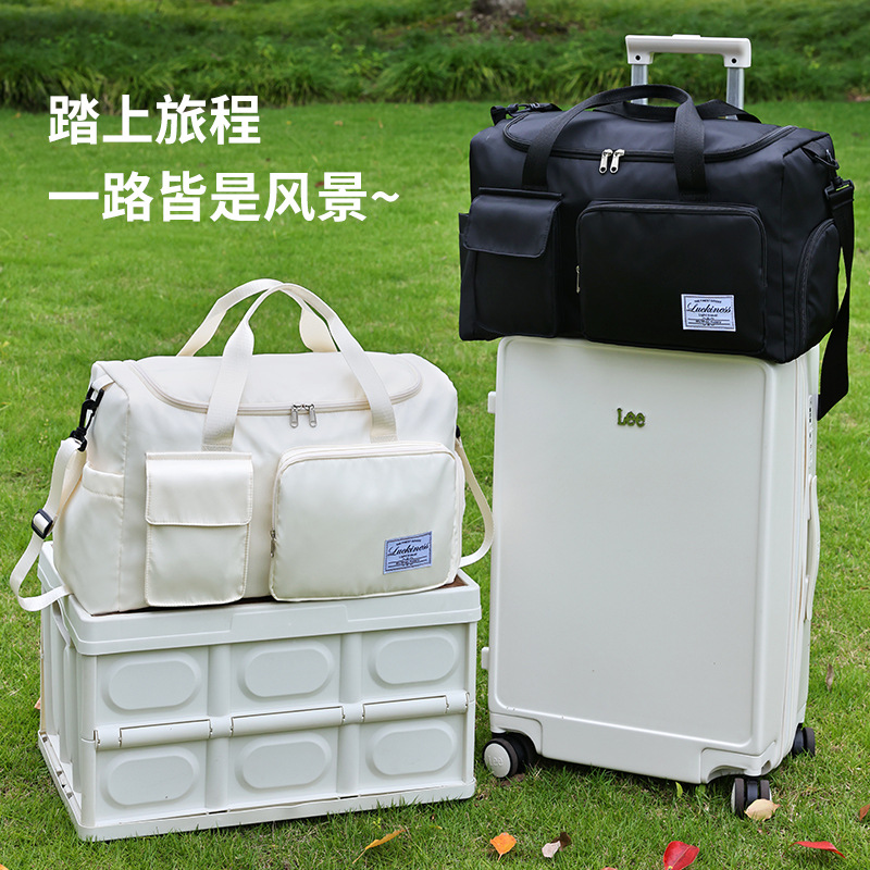 Bolso de almacenamiento ligero, correa para el hombro, bolsa de viaje de almacenamiento multicapa de gran capacidad, maleta trolley, bolsa de lona, viaje de negocios de fitness