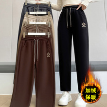 加绒加厚防风裤女秋冬新款高腰休闲中年妈妈裤江湖地摊展销会新品