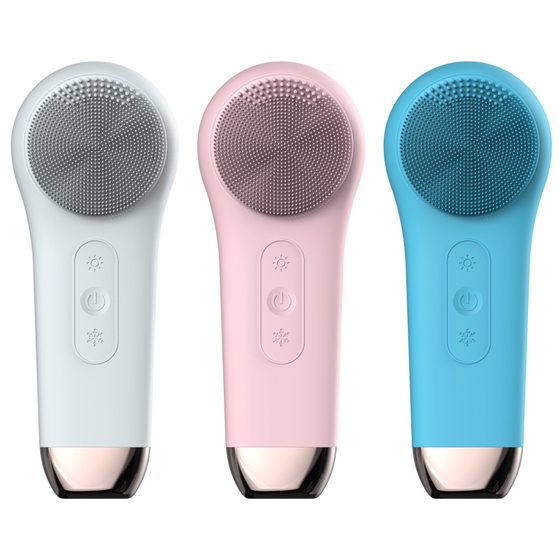 New silicone cleanser electric cleanser portable cold compress hot compress face wash brush sound wave vibration cleaner