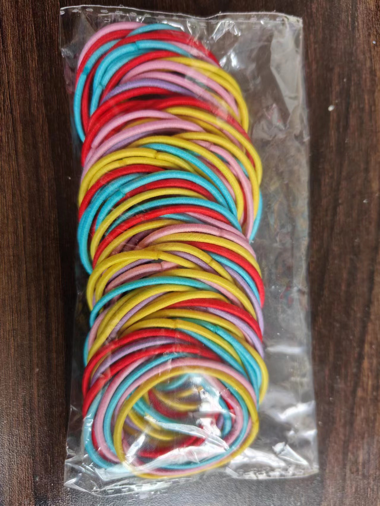 Estilo coreano simple cuerda de pelo de la muchacha de alta banda de goma elástica bolsa de aves banda de pelo sin costura básica cuerda de pelo tocado banda de pelo