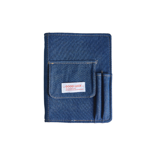 Original denim hand ledger loose-leaf book a5 retro y2k cloth cloth notebook girl's diary square thick book