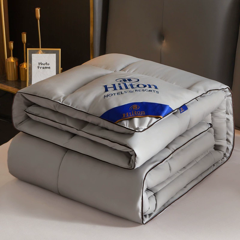 Холстон/Хилтон пуховик? но текст: Hilton down quilt Class A cotton anti-down feather silk quilt thickened winter quilt four-season quilt pure cotton quilt core