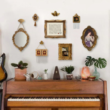 法式小众艺术装饰画美式复古宫廷雕花壁画钢琴挂画玄关卧室组合