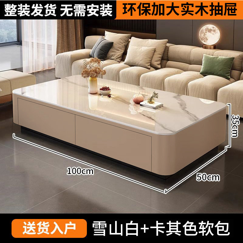 黑色茶几电视柜组合家用客厅新款小户型落地电视柜出租房玻璃茶几|undefined