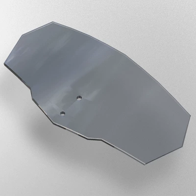 anti-cutting accessories | Motorcycle front windshield - approximate-size-175315-smoke-grayseparate-windshield
