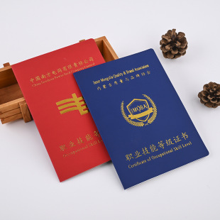 Customized Vocational Skills Level Certificate, Job Training Certificate, Customized Equity Certificate Printing Manufacturer