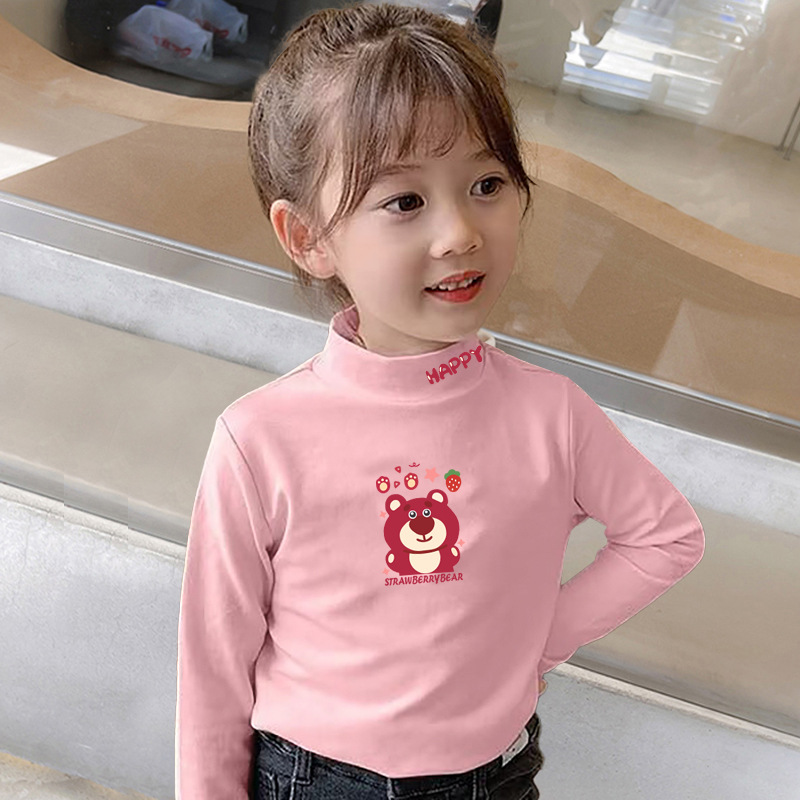 Otoño e Invierno para niños 2023 nueva camisa de fondo de terciopelo cálido manga larga mediano y grande niños y niñas bebé interior superior image 5