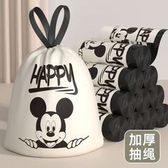 破れないミッキーマウス巾着ゴミ袋、厚くて壊れにくい、ポータブル巾着ロープ、特大卸売業者