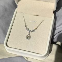 锆石项链人鱼之泪ins轻奢高级莫桑锁骨链送生日礼物礼物女生