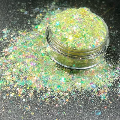 Dırnaq bəzəkləri | Iridescent Polarized Semi-Transparent Sparkling - 6337-30ml