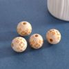 Round beads, carved bracelet with tassels, 16mm, 20mm