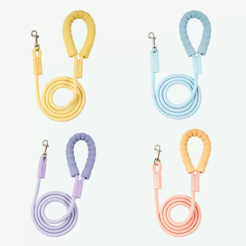 多巴胺跨境狗绳宠物用品牵引绳彩色尼龙圆绳户外遛狗绳子狗狗牵引