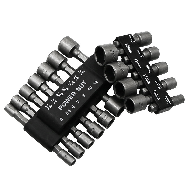 内六角スリーブ頭気動風ロットヘッド電動ヘッドタッピングねじ用14点セット/9点セット|undefined