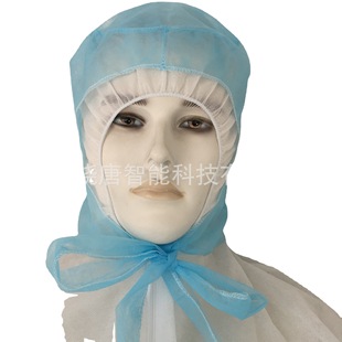 Disposable Non-woven Factory Dustproof Hat Head Full Covering Headgear Food Processing Hygiene Products Ribbon Cap