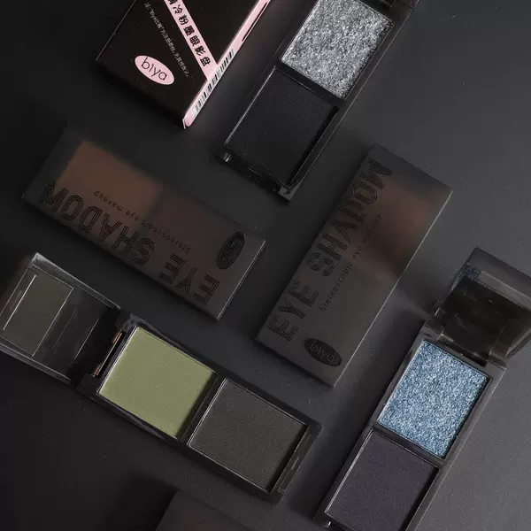 Makeup Biya Cool Pink Two-Color Eye Shadow Palette Pearlescent Matte Flash Low Saturation Earth Color Smoky Makeup