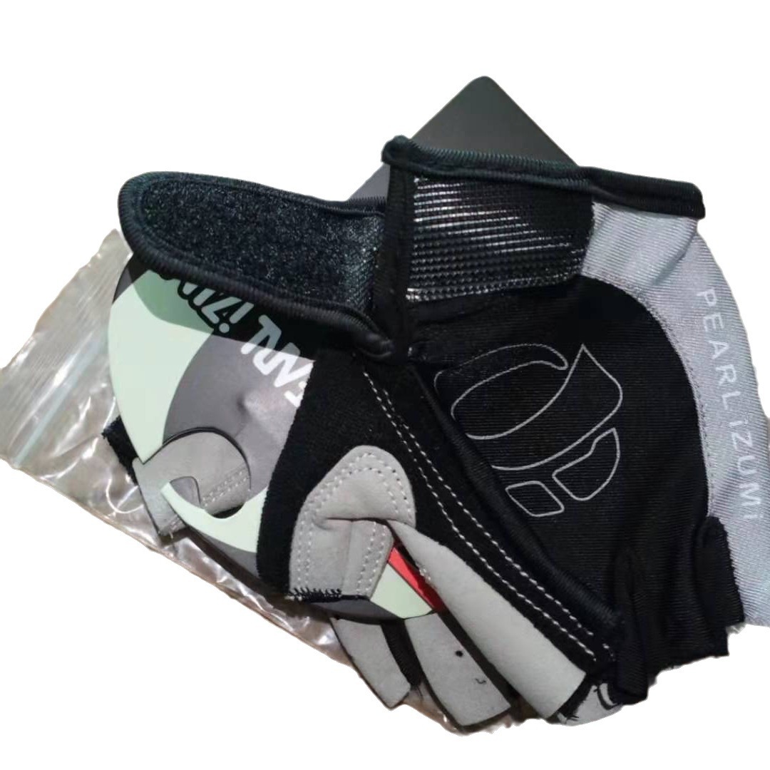 Venta al por mayor guantes de bicicleta guantes de ciclismo bicicleta de una sola palabra metros guantes medio dedo guantes de bicicleta de montaña dedo corto