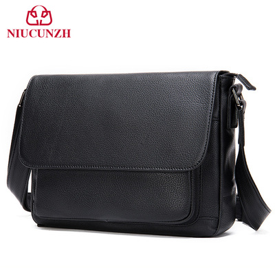 跨境代发真皮男包头层牛皮韩版潮流男士单肩包男士单肩斜挎包批发