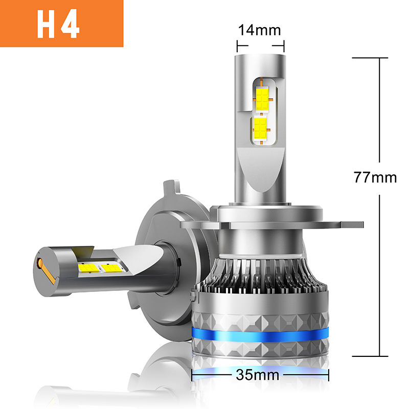 HAIZG nuevo coche LED faro C10 alta potencia 120W modificado lejos y cerca de la luz H7 H4 H11 coche faro