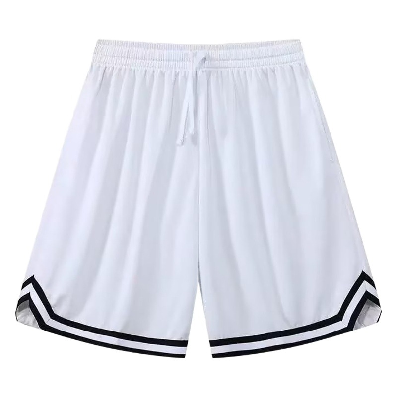 Pantalones cortos deportivos de baloncesto para hombres sueltos de verano de secado rápido de malla americana Ice Silk Beach fitness pantalones cortos para hombres y mujeres