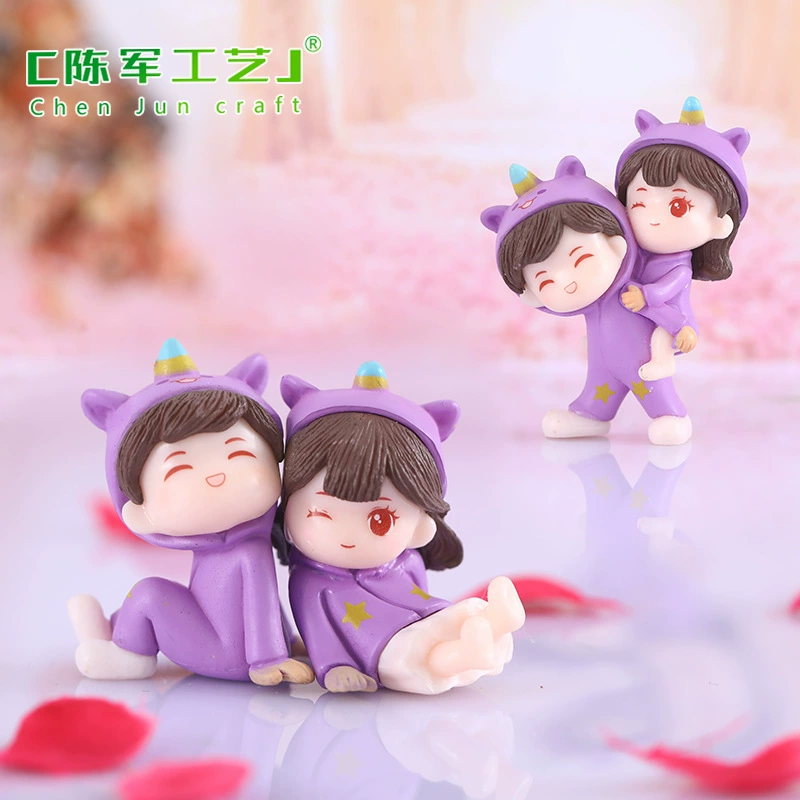 Новый Единорог пижамы пара микро пейзаж Садоводство DIY декоративные аксессуары Единорог пижамы пара украшения