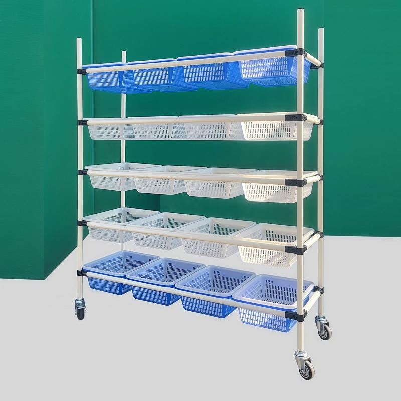 電気商倉庫ピッキングトラック調節可能平面斜面静音仕分け配送車回転トロリー構造ラック