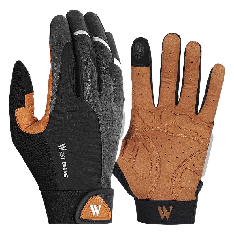 West Rider Riding Gloves Full Finger Shock Absorbing Non-slip Motorcycle Bicycle Gloves Long Finger Spring, Autumn and Winter Touch Screen