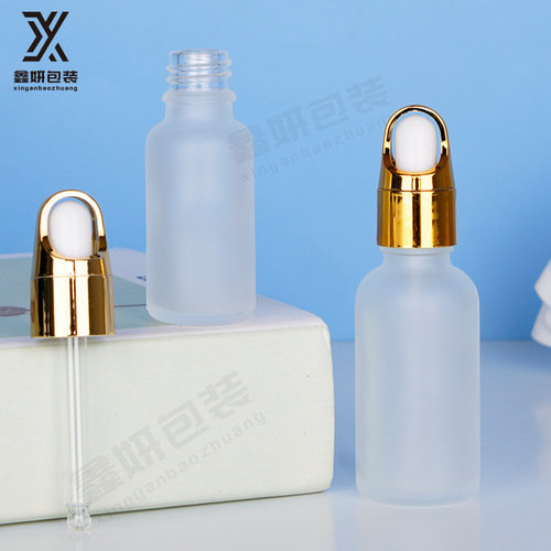10ml transparent frosted essential oil glass bottle frosted dropper bottle cosmetics repackaging original liquid essence bottle