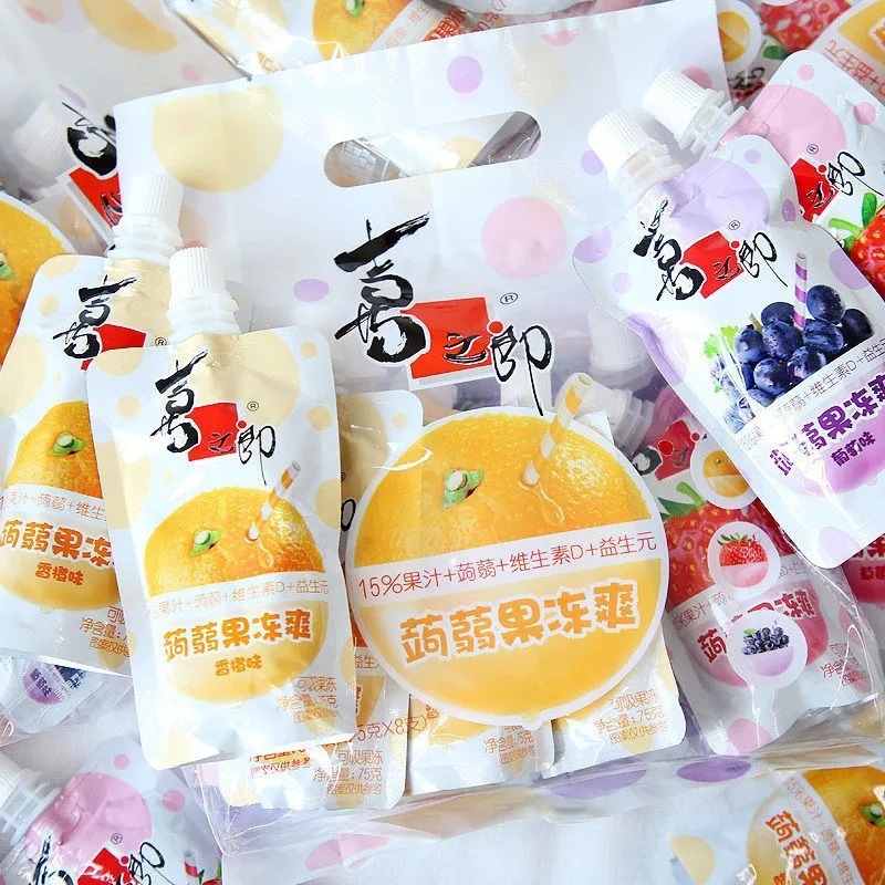 喜之郎果冻批发散装蒟蒻果冻爽吸吸果冻布丁儿童休闲可吸果汁饮料|undefined