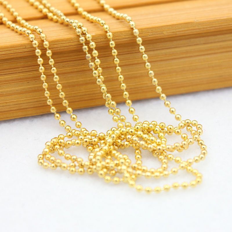 Cadena de bola de hierro chapa galvanizada de sello de aceite joyería de decoración de uñas cadena de bolsa cadena de alta calidad cadena de etiqueta colgante