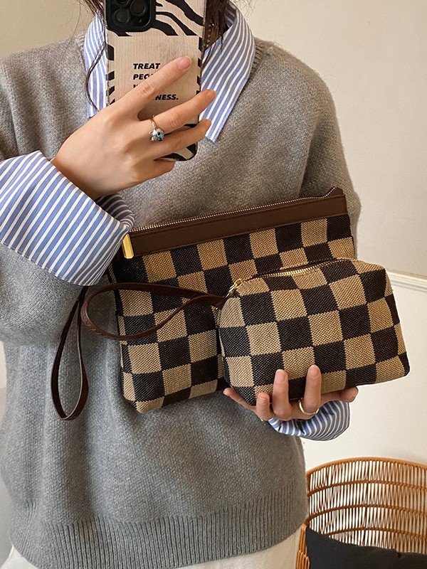 Bolsa para mujeres 2025 nuevo nicho coreano leopardo mochila de hombro de alta capacidad de tres piezas paquete especial