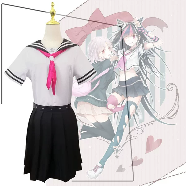 Skirt, bow tie, sleeves, socks, belt