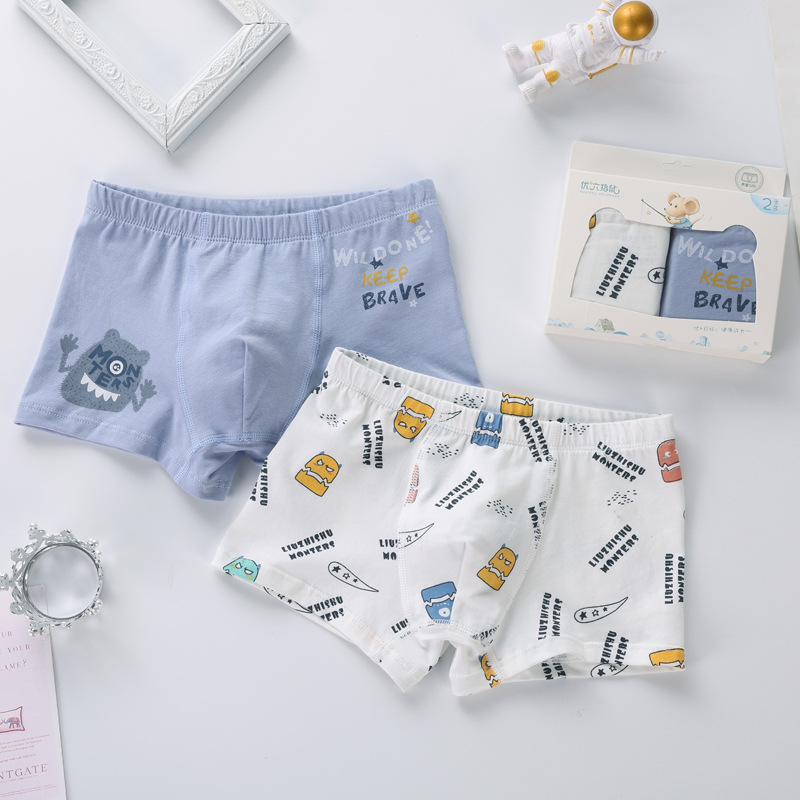 Six finger mouse children's underwear summer A pure 95% cotton boys Lycra boys baby boxer shorts shorts wholesale