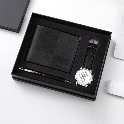 Cross-border Gift Set Leisure Fashion Classic Business Gift Set Wallet Pen Men Quartz Watch Watch Set