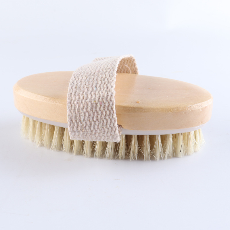 En stock mano cepillo mango-cepillo de baño cepillo de masaje cepillo de baño oval cepillo de baño cepillo de madera cepillo de limpieza del cuerpo