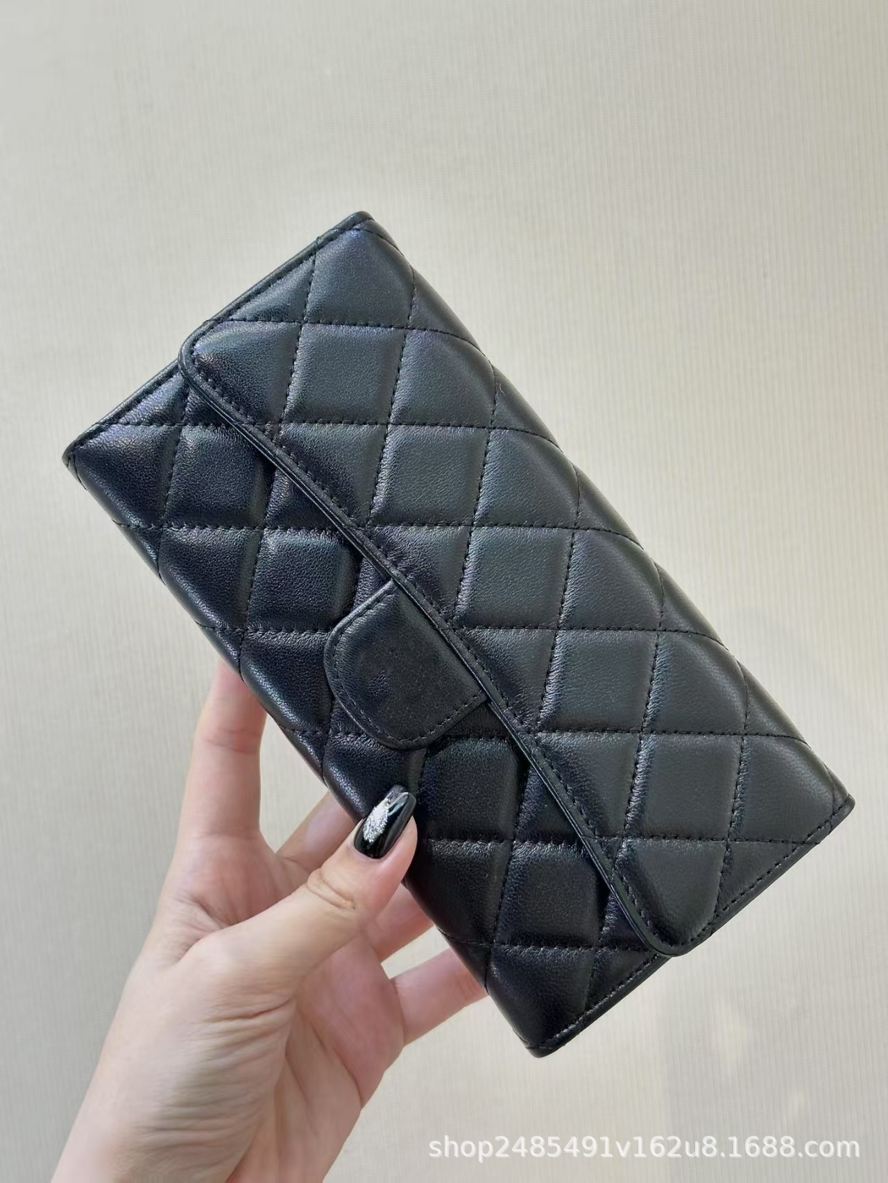 블랙 양가죽 실버 버클