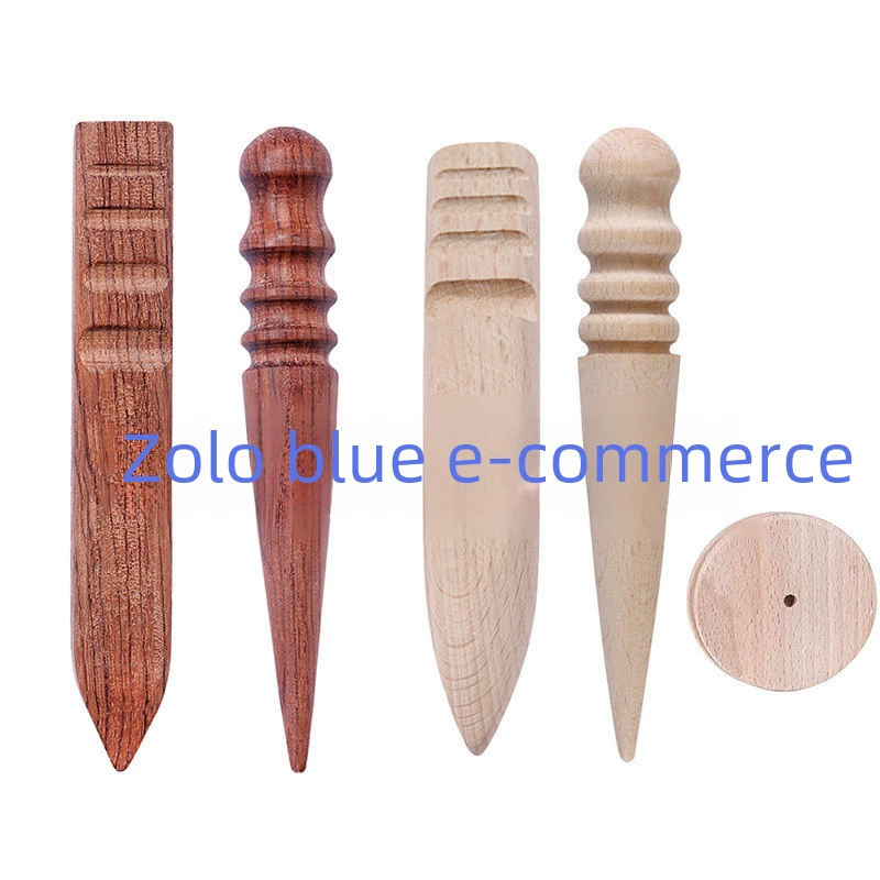 Sandalwood 花 黑 黑 黑 黑 黑 黑 黑 黑 边 Practicing rod handmade DIY leather tool