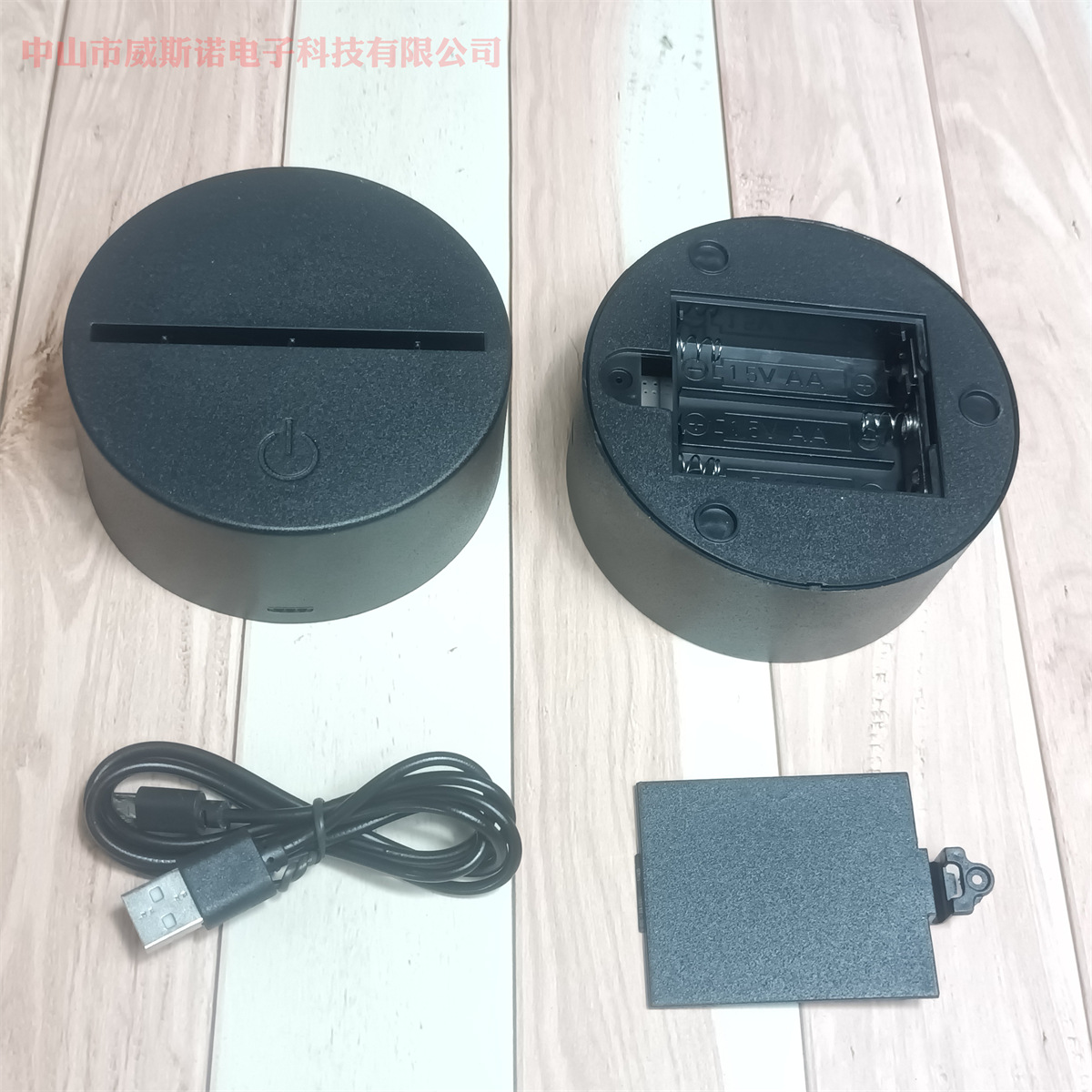 3D noche luz base táctil colorido atenuación noche luz USB plug-in 3D noche Luz de tres colores luz de carga táctil Luz