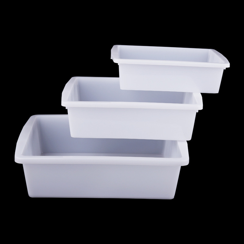 Rectangular Lidless Storage Box Plastic Container Hardware Kitchen Commercial Freezer Display Box Thickened White Food Box Rectangular Lidless Storage Box Plastic Container Hardware Kitchen Commercial Freezer Display Box Thickened White Food Box