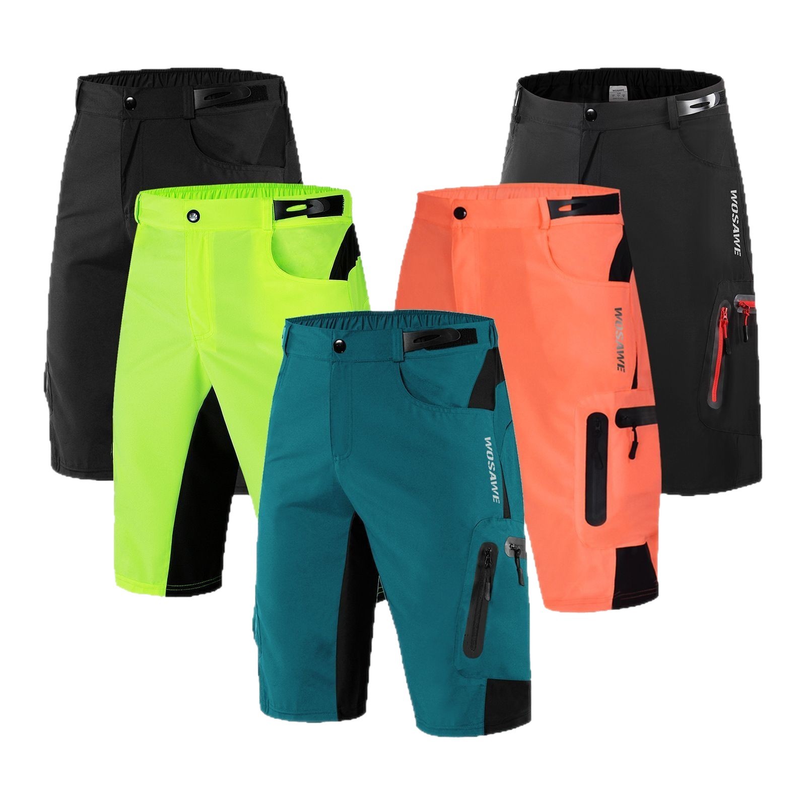 WOSAWE pantalones cortos de montañismo al aire libre cuesta abajo off-road mountain bike profesional riding quinto pantalones de secado rápido pantalones cortos de ciclismo