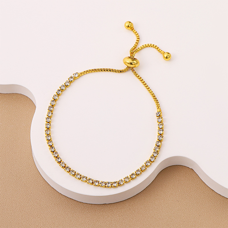 European and American Cross-Border Light Luxury High-End Bracelets, Fashionable and Simple Bracelets, Alloy Imitation Zircon Crystal Bracelets European and American Cross-Border Light Luxury High-End Bracelets, Fashionable and Simple Bracelets, Alloy Imitation Zircon Crystal Bracelets