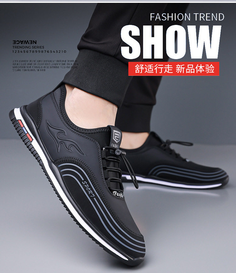 Giày nam sneaker lười thoáng khí đế mềm phong cách công sở — màu nâu, đen chi tiết 5