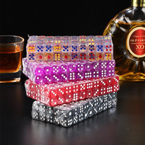 Wholesale dice dice sieve digital color dice plastic dice KTV bar and nightclub supplies 100 pieces wholesale