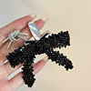 Black advanced sexy earrings with bow