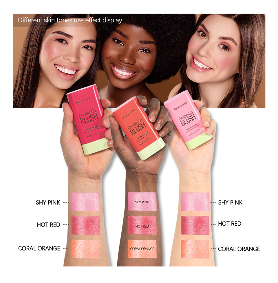 ibcccndc Three-dimensional Blush Cream Red Pink Natural Smooth Blush Blush Apply Blush undefined