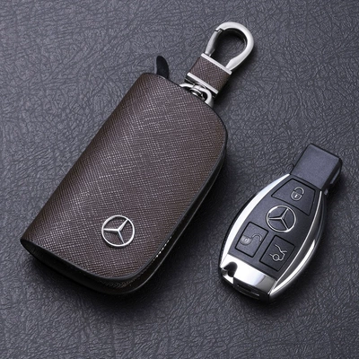 Mercedes-Benz Car Key Bag: Static Rod/Key Bag - dark-brown