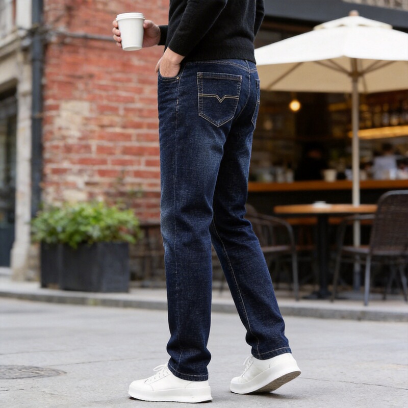 Factory Direct Sale Men's Jeans Korean Style Straight Large Size Men's Business Elastic Casual Dongguan Denim Trousers Factory Direct Sale Men's Jeans Korean Style Straight Large Size Men's Business Elastic Casual Dongguan Denim Trousers