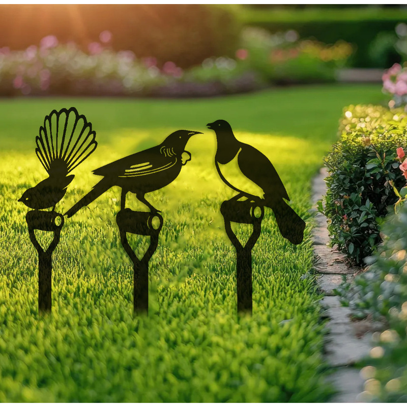 Popular Black Wall Decor Metal Wall Art Decoration Creative Garden Ornament Iron Art Bird