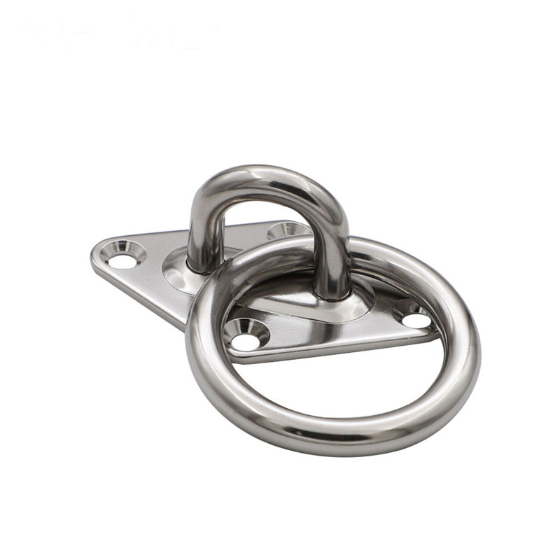 Stainless Steel Ring-Shaped Diamond-Shaped Fixed Buckle, Yoga Boxing Sandbag Hanging Chair Ceiling Hook, Boat Bolt Handle