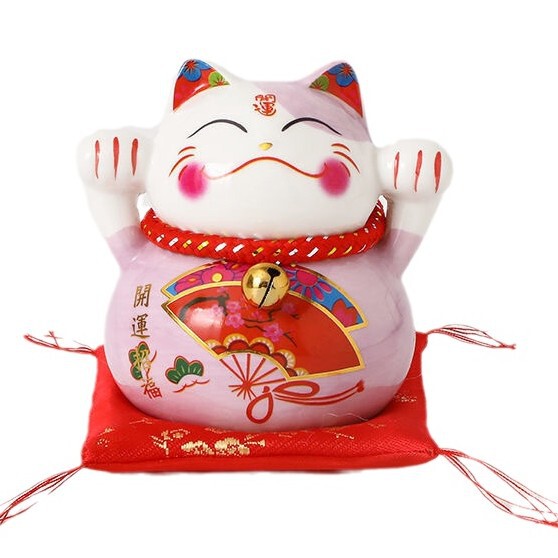 新型日本式招き猫陶磁器置物自動車車載結婚家庭開業会社販促ギフト工場卸売り|undefined